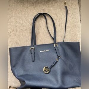 Navy blue Michael Kors tote bag